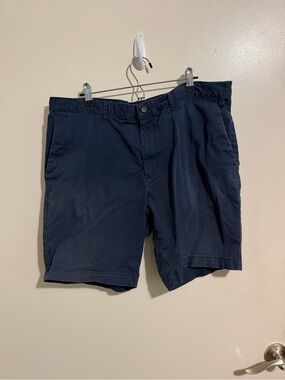 Michael Kors Navy Flat-Front Cotton Shorts
